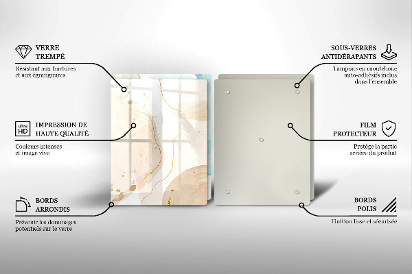 Cache plaque de cuisson Formes bohèmes lumineuses