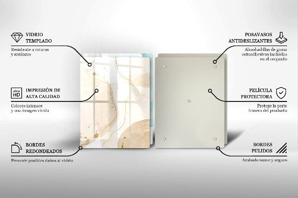 Cache plaque de cuisson Formes bohèmes lumineuses