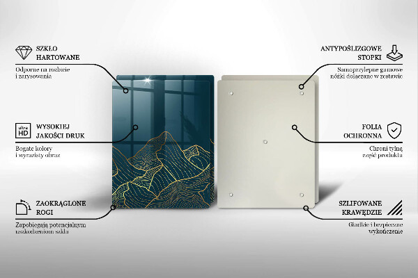 Cache plaque de cuisson Montagnes abstraites