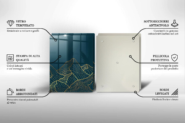 Cache plaque de cuisson Montagnes abstraites