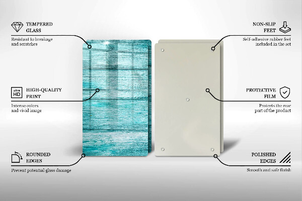 Cache plaque de cuisson Planches de bois vintage