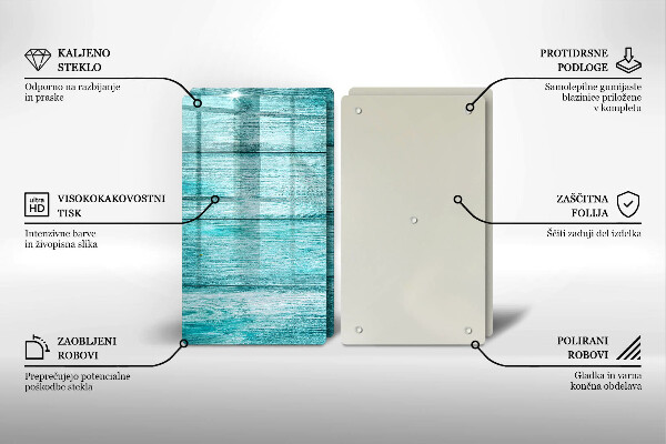 Cache plaque de cuisson Planches de bois vintage