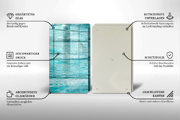 Cache plaque de cuisson Planches de bois vintage