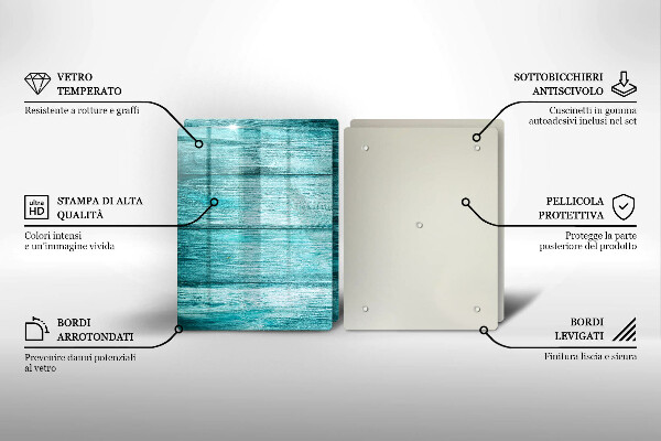 Cache plaque de cuisson Planches de bois vintage