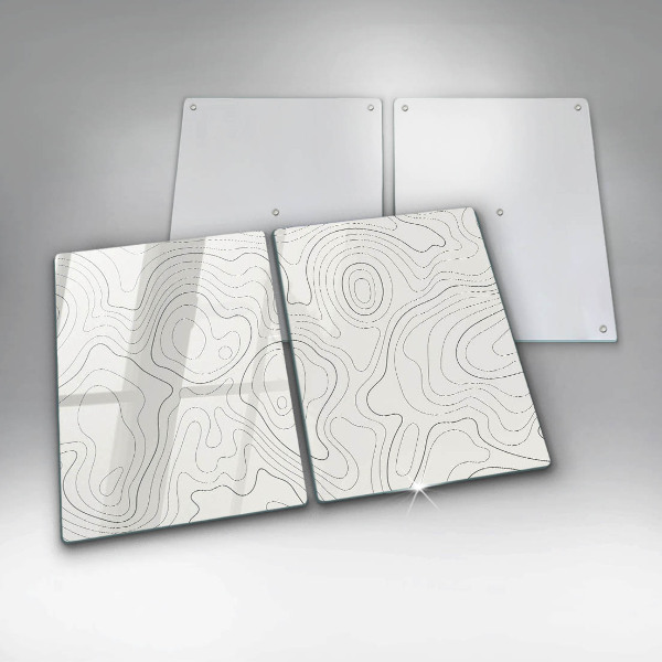 Cache plaque de cuisson Conception de dessins au trait