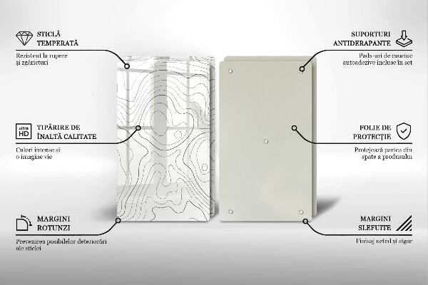 Cache plaque de cuisson Conception de dessins au trait