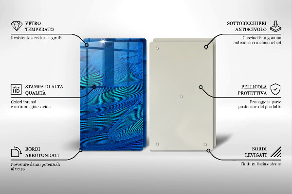 Cache plaque de cuisson Plumes d'oiseaux