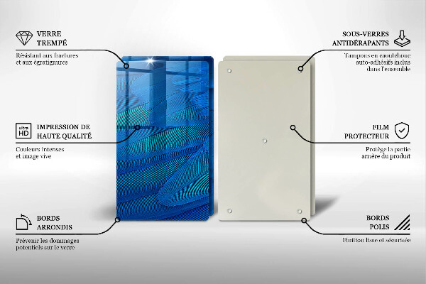 Cache plaque de cuisson Plumes d'oiseaux