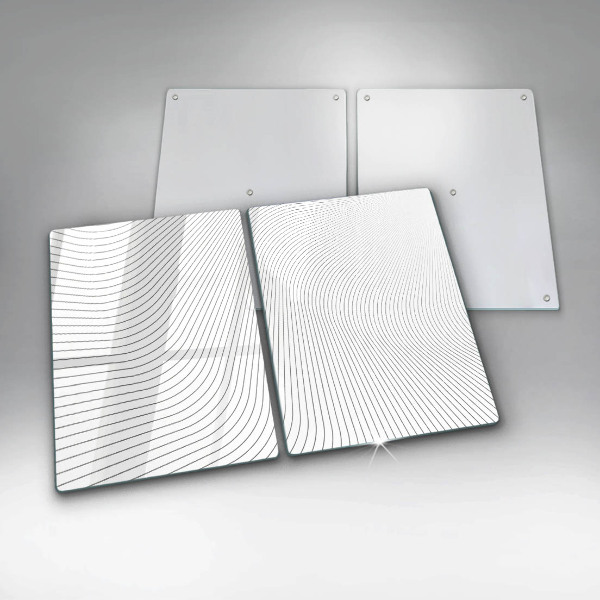 Cache plaque de cuisson Modèle de lignes modernes