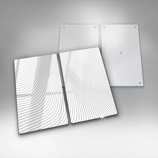 Cache plaque de cuisson Modèle de lignes modernes