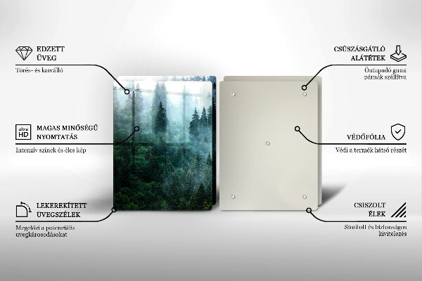 Cache plaque de cuisson Forêt dans le brouillard