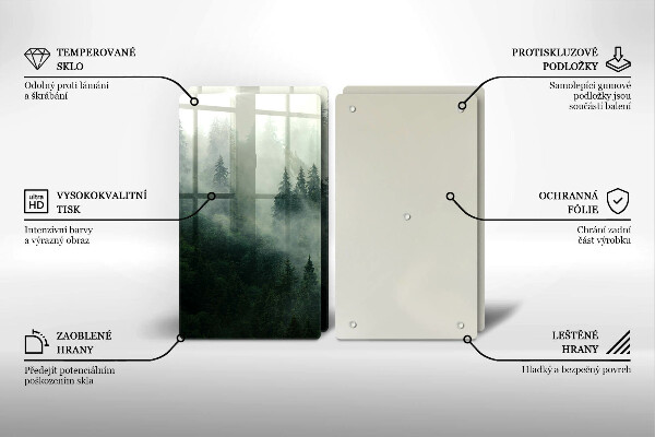 Cache plaque de cuisson Paysage forestier brumeux