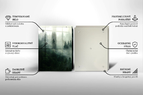 Cache plaque de cuisson Paysage forestier brumeux