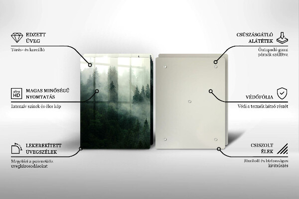 Cache plaque de cuisson Paysage forestier brumeux