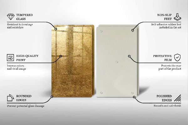 Cache plaque de cuisson Fond de texture or