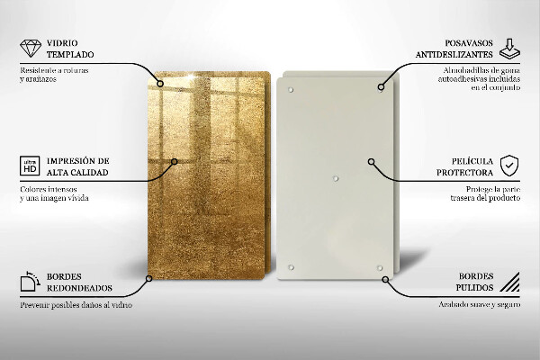 Cache plaque de cuisson Fond de texture or