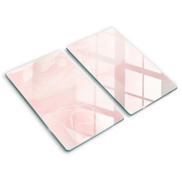 Cache plaque de cuisson Fond de roses pastel