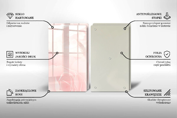 Cache plaque de cuisson Fond de roses pastel