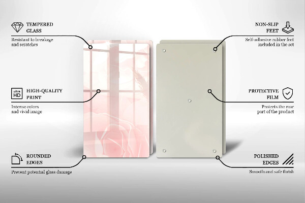 Cache plaque de cuisson Fond de roses pastel