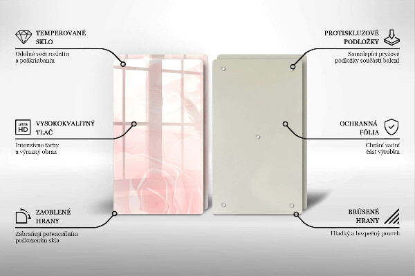 Cache plaque de cuisson Fond de roses pastel