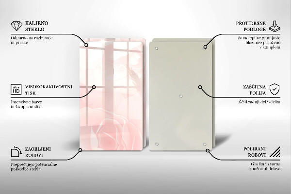Cache plaque de cuisson Fond de roses pastel
