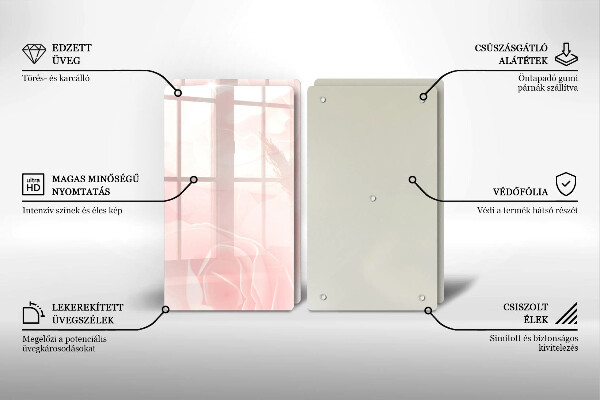 Cache plaque de cuisson Fond de roses pastel