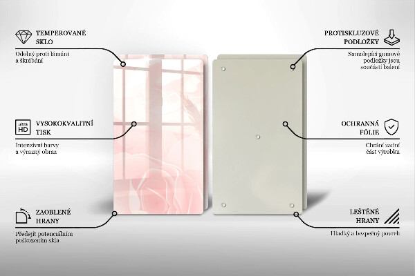 Cache plaque de cuisson Fond de roses pastel