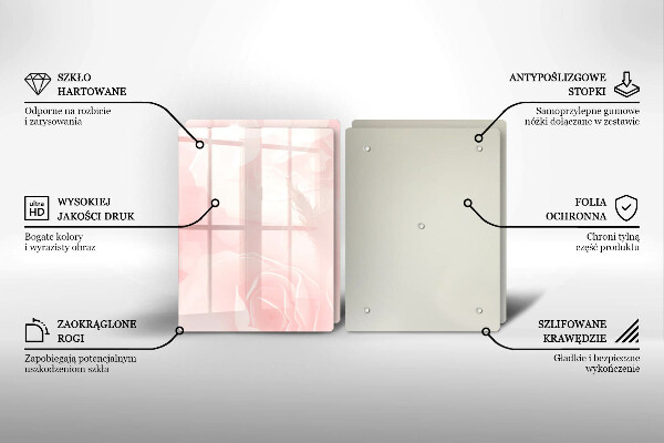 Cache plaque de cuisson Fond de roses pastel