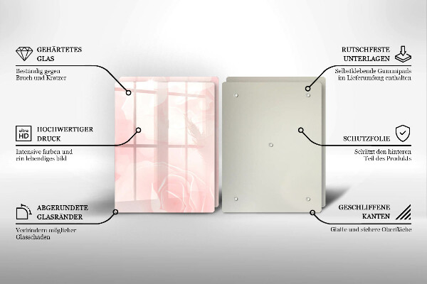 Cache plaque de cuisson Fond de roses pastel