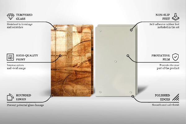 Cache plaque de cuisson Texture de planche de bois