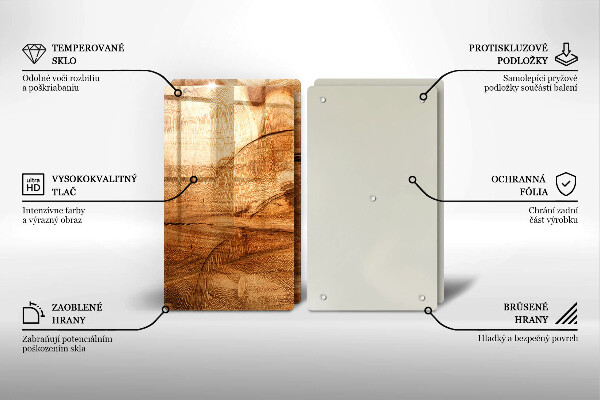 Cache plaque de cuisson Texture de planche de bois