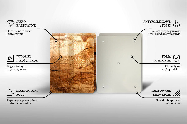 Cache plaque de cuisson Texture de planche de bois