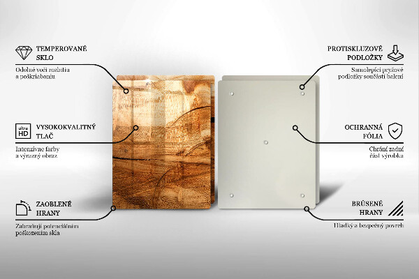 Cache plaque de cuisson Texture de planche de bois