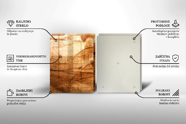 Cache plaque de cuisson Texture de planche de bois