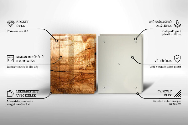 Cache plaque de cuisson Texture de planche de bois