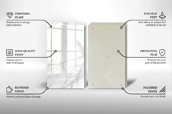 Cache plaque de cuisson Fond de pierre de marbre