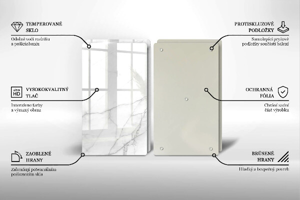 Cache plaque de cuisson Fond de pierre de marbre