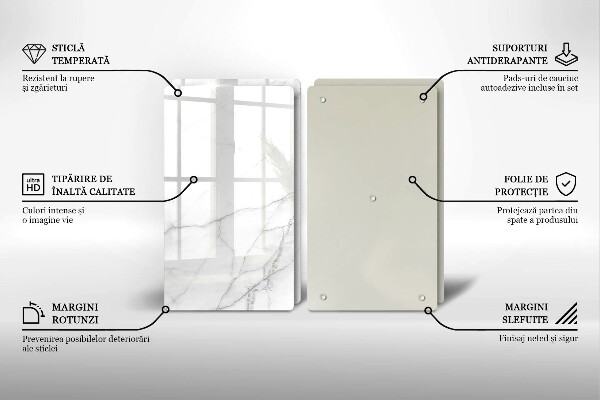 Cache plaque de cuisson Fond de pierre de marbre