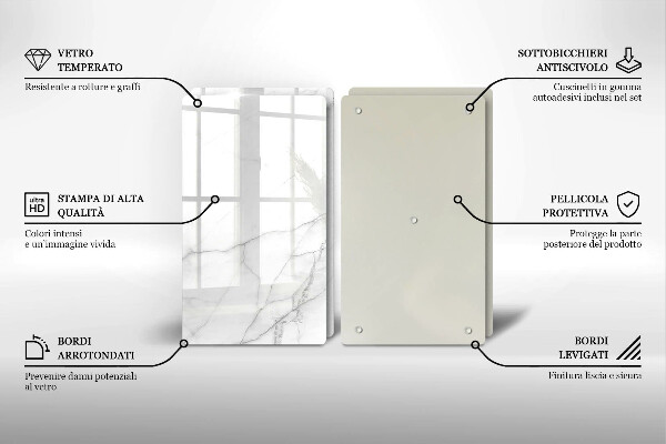 Cache plaque de cuisson Fond de pierre de marbre