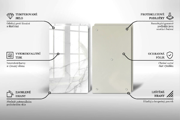 Cache plaque de cuisson Fond de pierre de marbre