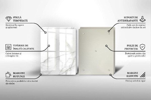 Cache plaque de cuisson Fond de pierre de marbre