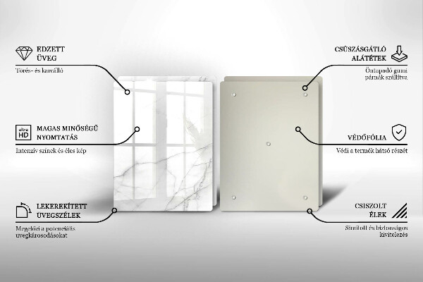 Cache plaque de cuisson Fond de pierre de marbre