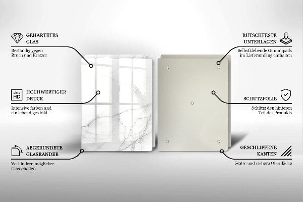 Cache plaque de cuisson Fond de pierre de marbre
