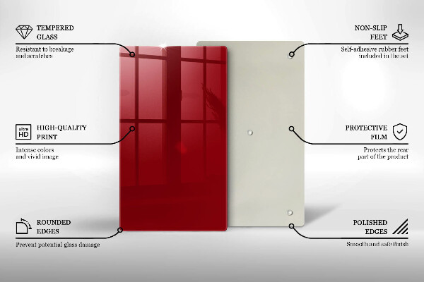 Protection pour plaque de cuisson couleur rouge