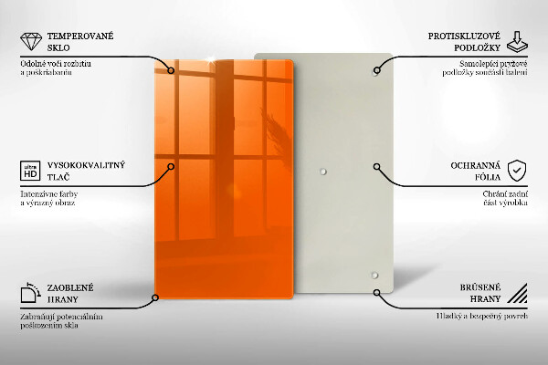 Protection pour plaque de cuisson couleur orange