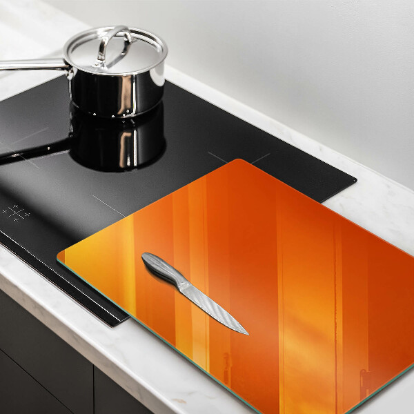 Protection pour plaque de cuisson couleur orange
