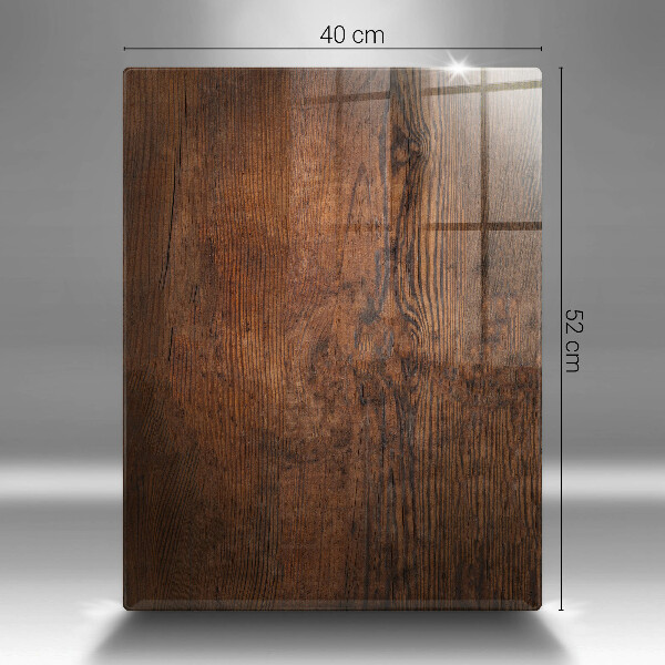 Protection pour plaque de cuisson Planche de bois foncé