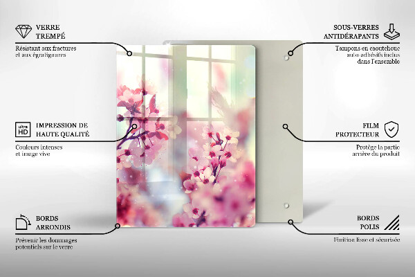 Protection pour plaque de cuisson Planche de bois foncé