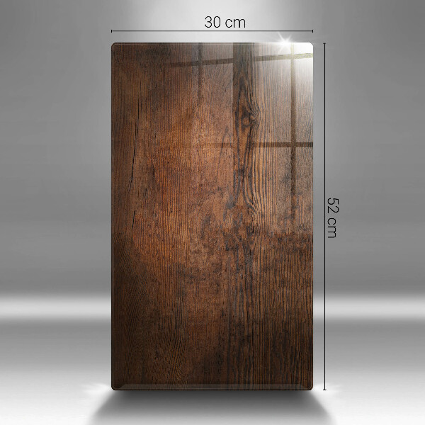 Protection pour plaque de cuisson Planche de bois foncé