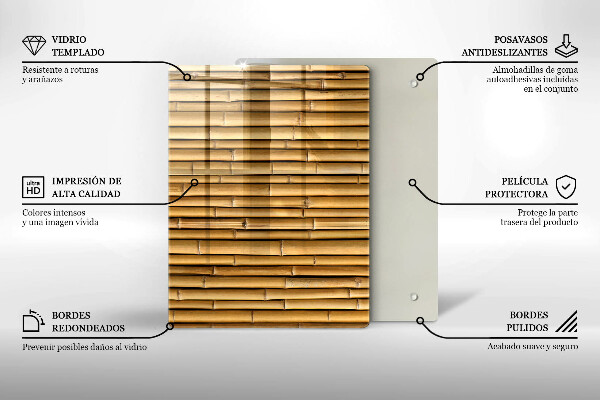 Planche à découper verre Formes métalliques
